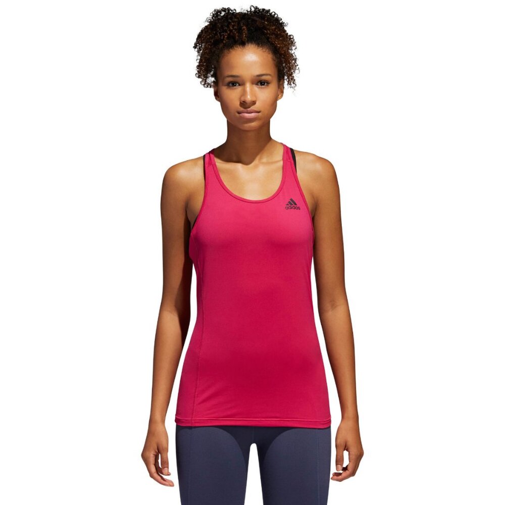 Adidas Climalite Prf Baseline Tank Pink Women's Size Large Racerback Tank Top Lg